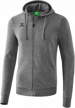 Kapuzensweatjacke - grau melange
