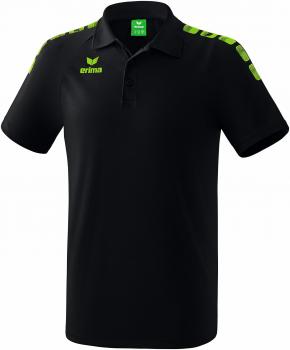 ESSENTIAL 5-C Polo - schwarz/green gecko