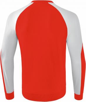 Preview: ESSENTIAL 5-C Sweatshirt - rot/weiß