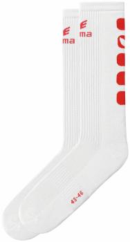 CLASSIC 5-CUBES Socken LANG - weiß/rot