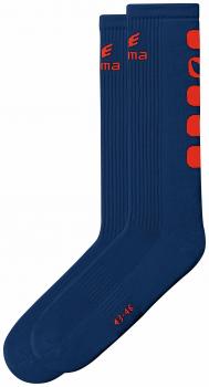 CLASSIC 5-CUBES Socken LANG - new navy/rot