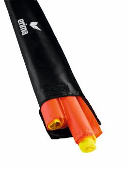 Preview: Schiedsrichter Fahnen-Set - gelb/rot kariert