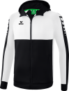 SIX WINGS Trainingsjacke mit Kapuze - schwarz/weiß