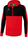 SIX WINGS Trainingsjacke mit Kapuze Kinder - rot/schwarz